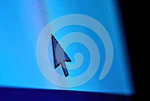 Close-up of a pixel cursor on a heart Ã¢â¬' digital affection